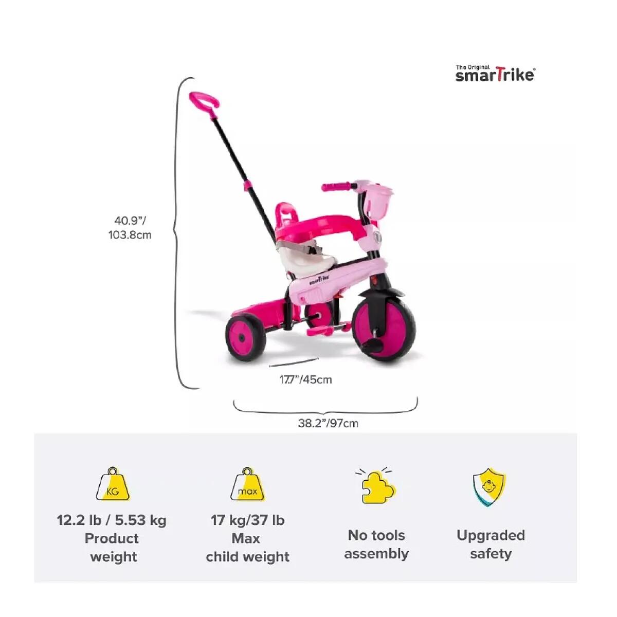 Tricycle Breeze rose evolutif 2/3