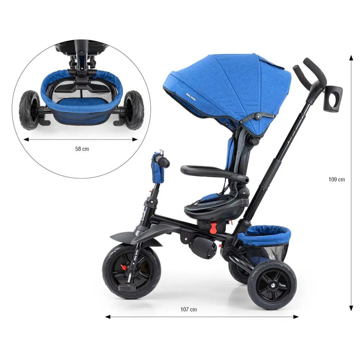 Dreirad Milly Mally Stanley Marineblau/Schwarz 2/3