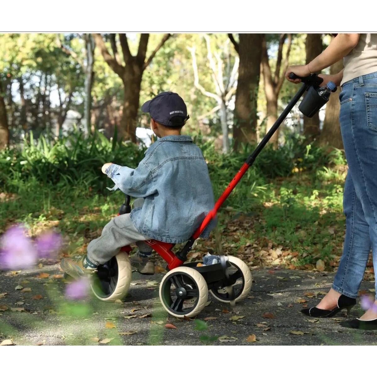 Tricycle - vélo enfant - poignée parentale - Elite Pro - rouge 2/3