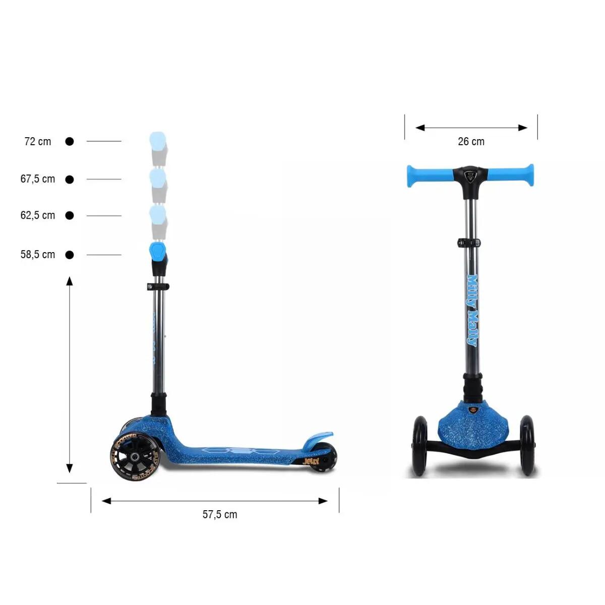 Jelly scooter blauwe LED wielen 2/7