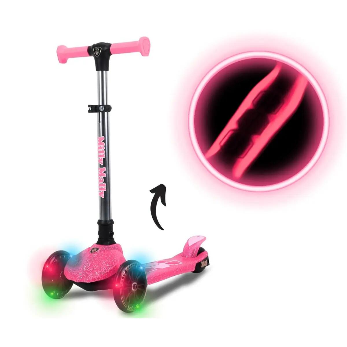 Scooter Jelly Pink roues LED 2/7