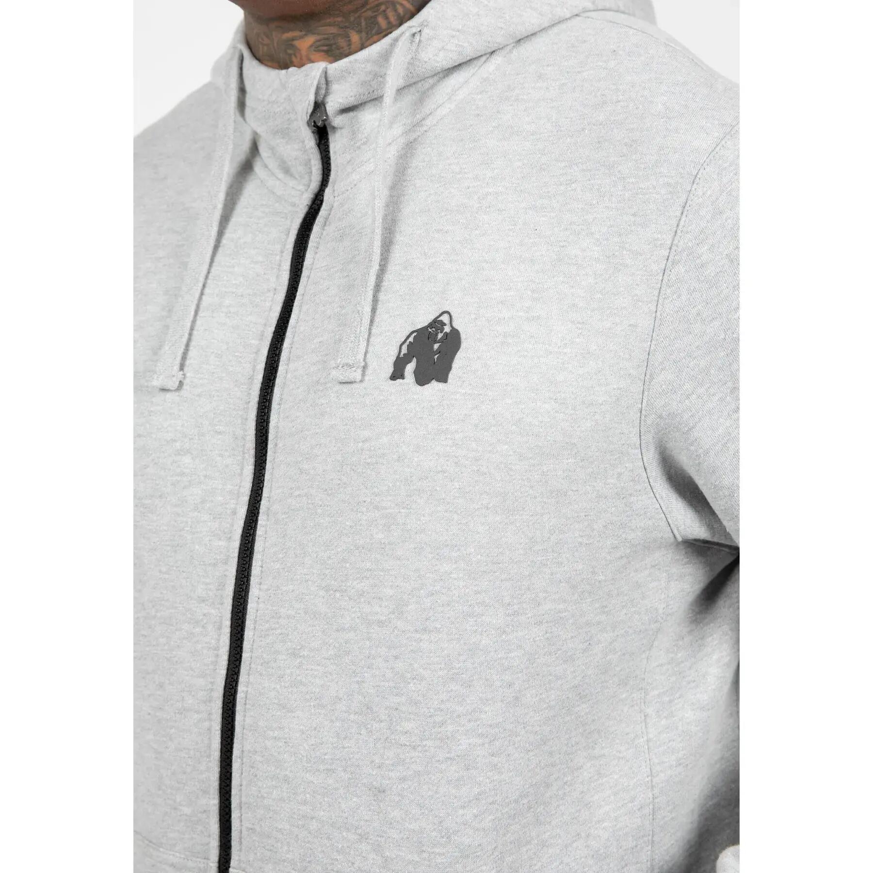 Leon Felpa con cappuccio con zip - Grau 3/6