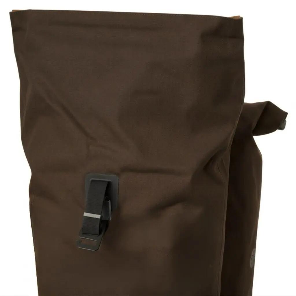 Sacoche double de vélo Convoy Clean imperméable fermeture roll-top marron 5/6