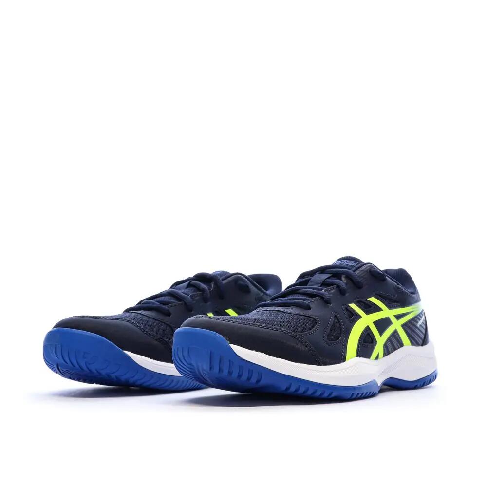 Men's Asics Upcourt 6 Padel Shoes - Navy/Fluoro Yellow 7/7