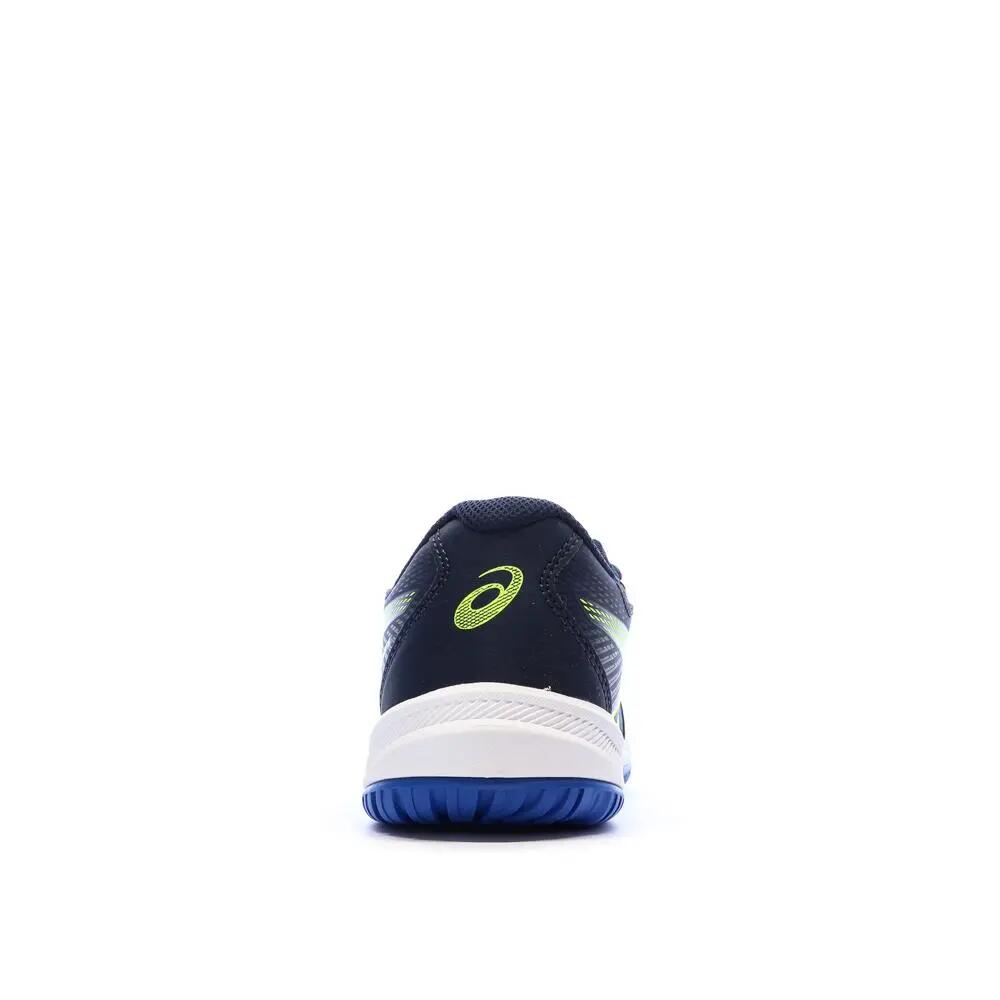 Men's Asics Upcourt 6 Padel Shoes - Navy/Fluoro Yellow 4/7