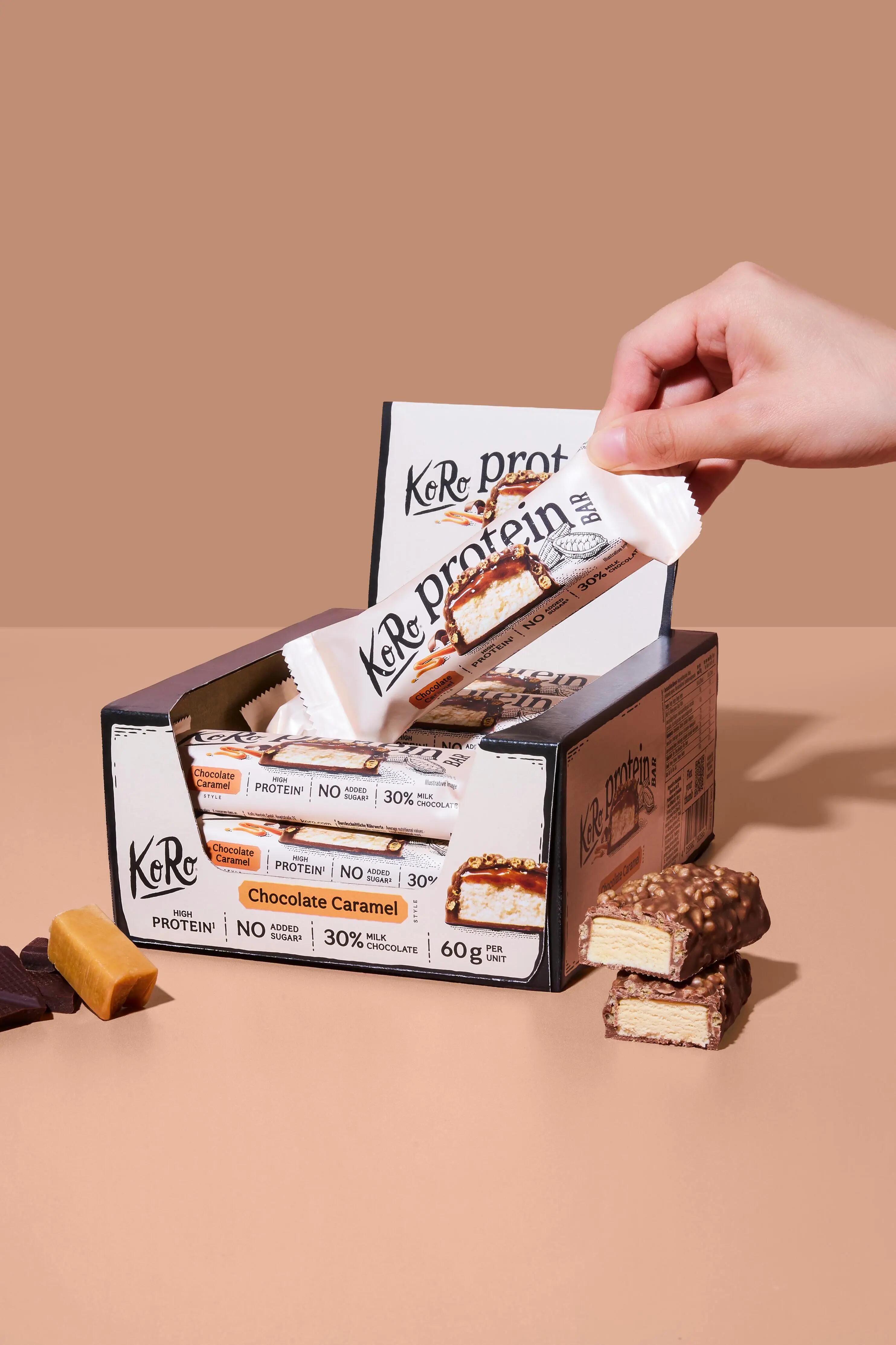Barretta proteica crunchy al cioccolato e caramello | 12 x 60 g 4/7