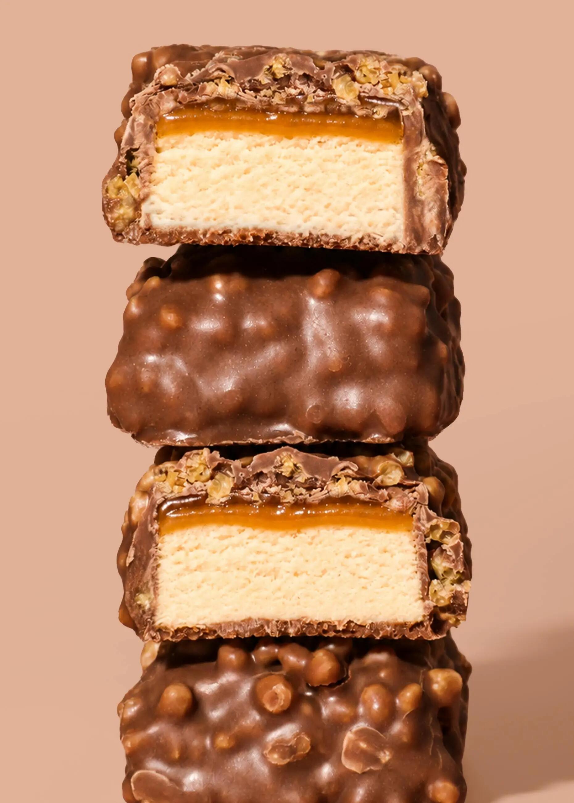 Barretta proteica crunchy al cioccolato e caramello | 12 x 60 g 3/7