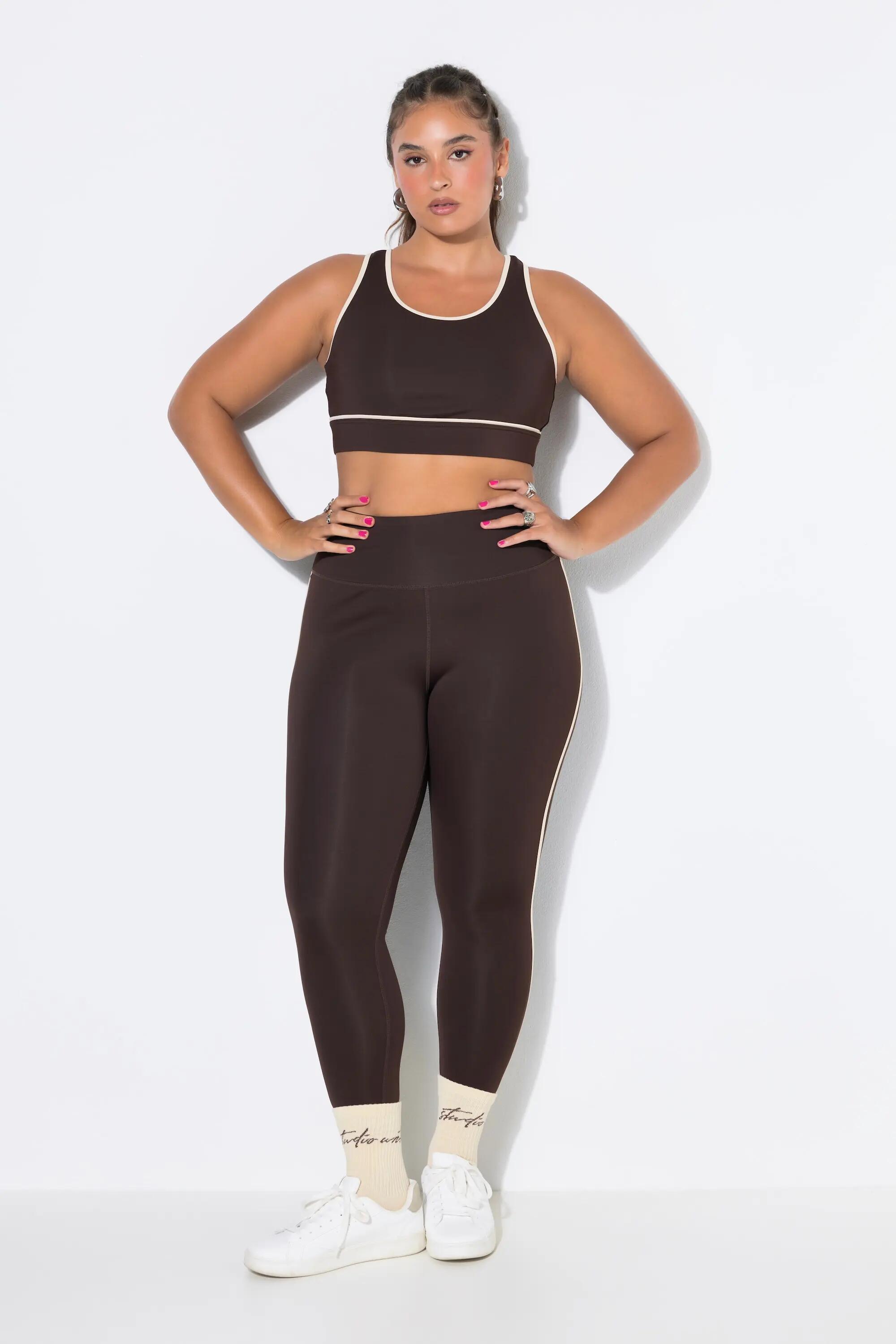 Damen Sport-BH Kontrastpaspel Mesh-Futter 3/7