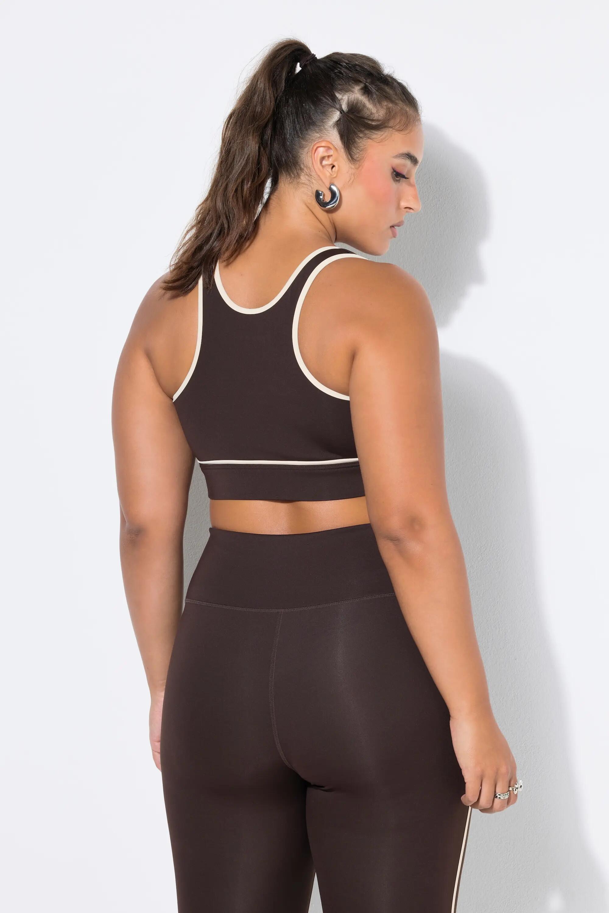 Damen Sport-BH Kontrastpaspel Mesh-Futter 2/7