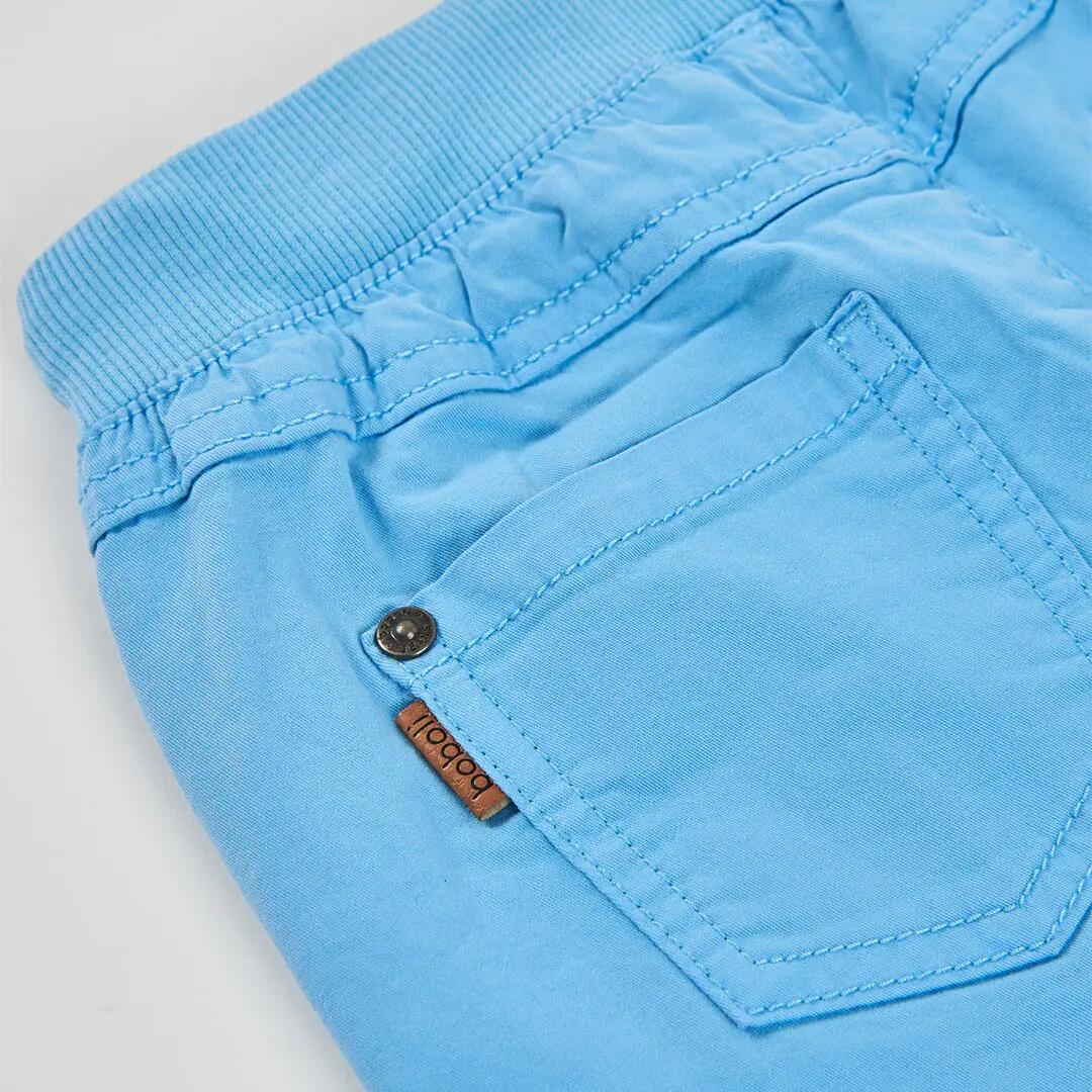 Bermudas de gabardina elástica para niño azules 4/4