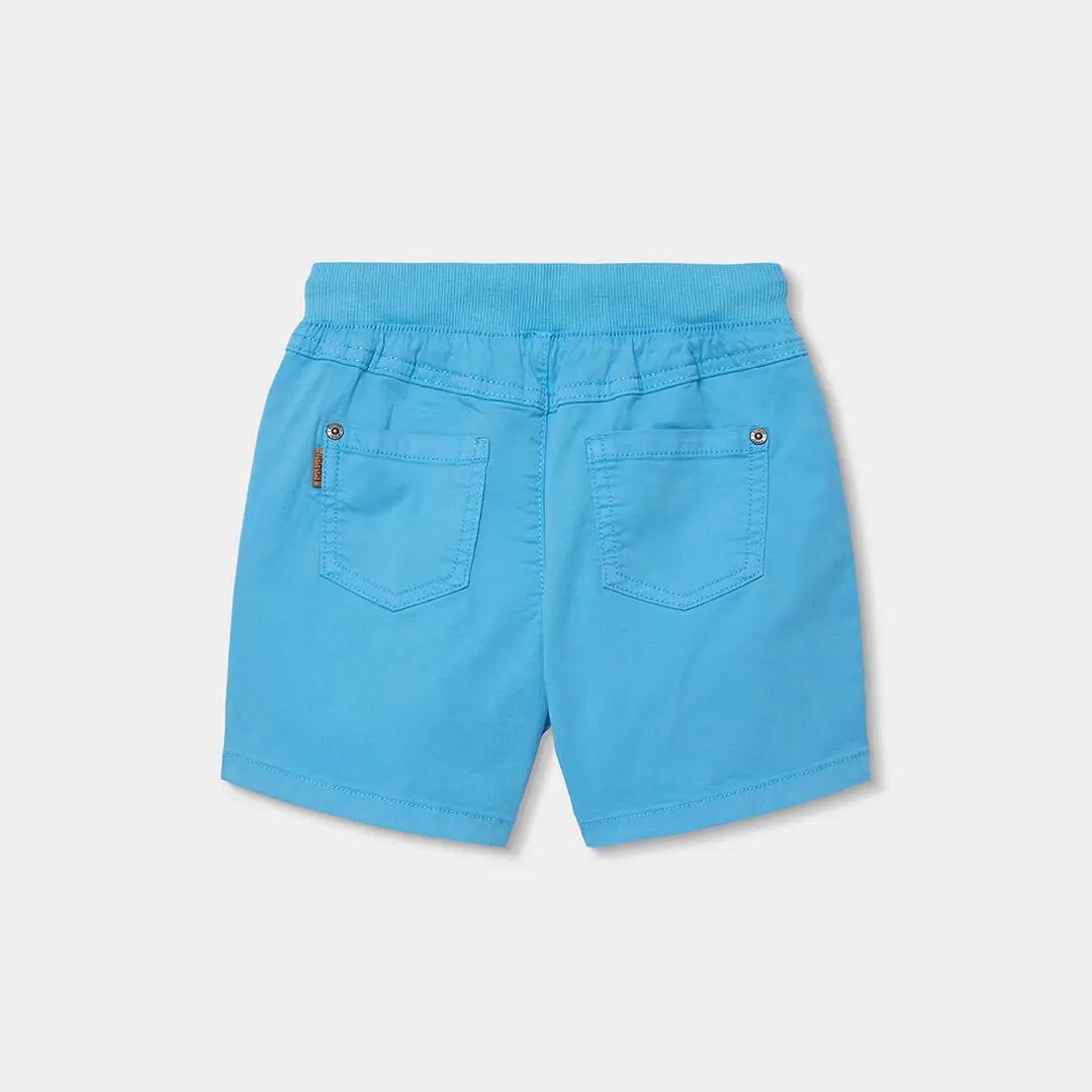 Bermudas de gabardina elástica para niño azules 2/4