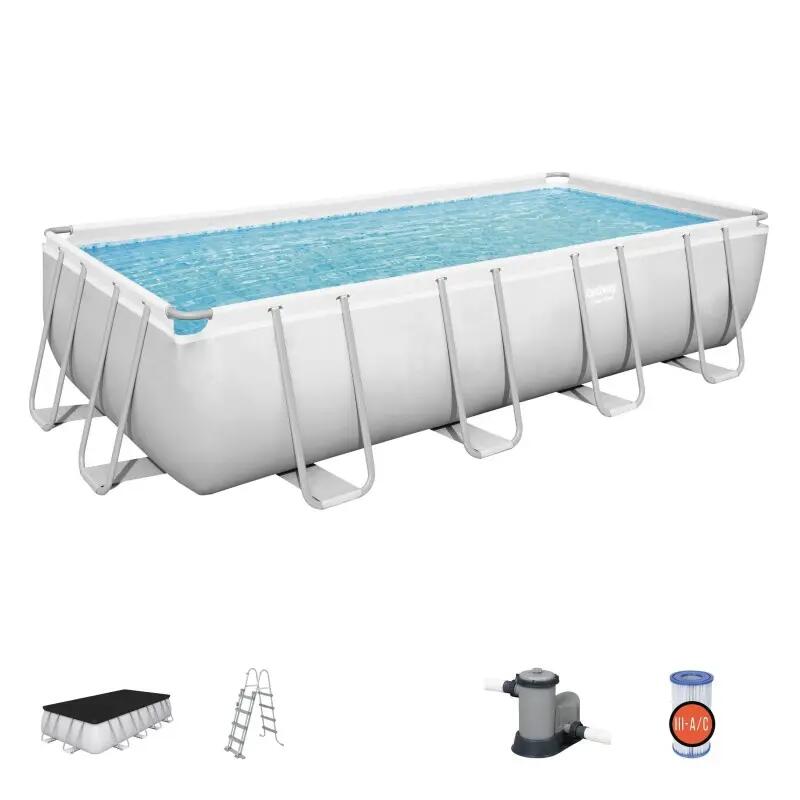 Piscina Desmontable Tubular Bestway Power Steel 549x274x122 cm Depuradora Cartuc 5/6
