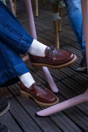 Chaussures - Bateau - Femme - Lacets cuir - Lazaria - Marron/rose
