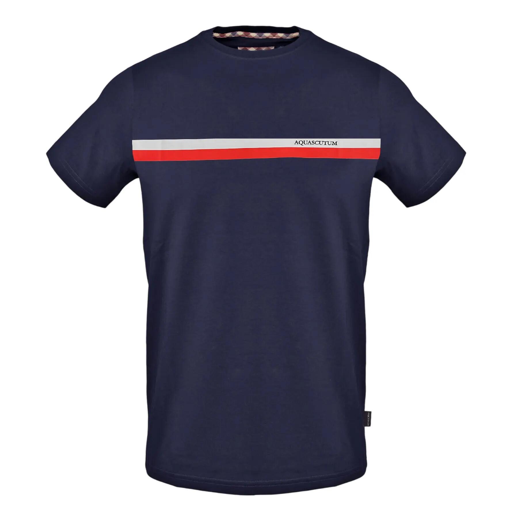 Aquascutum Mens Chest Stripe T-Shirt