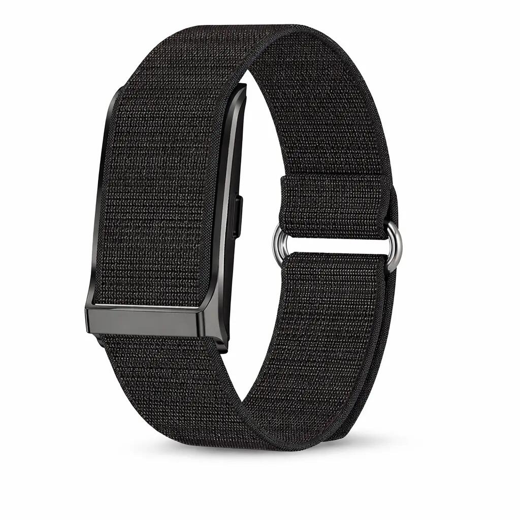 No-Screen Fitness Tracker Smart Watch Heart Rate 1ATM Waterproof Black Rubber