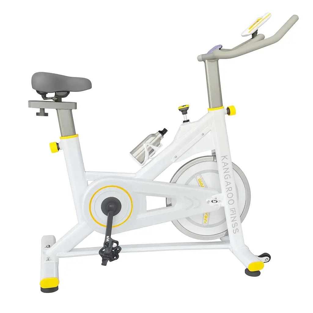 Kangaroo Fitness White Spin Bike Commercial Grade 150kg Capacity