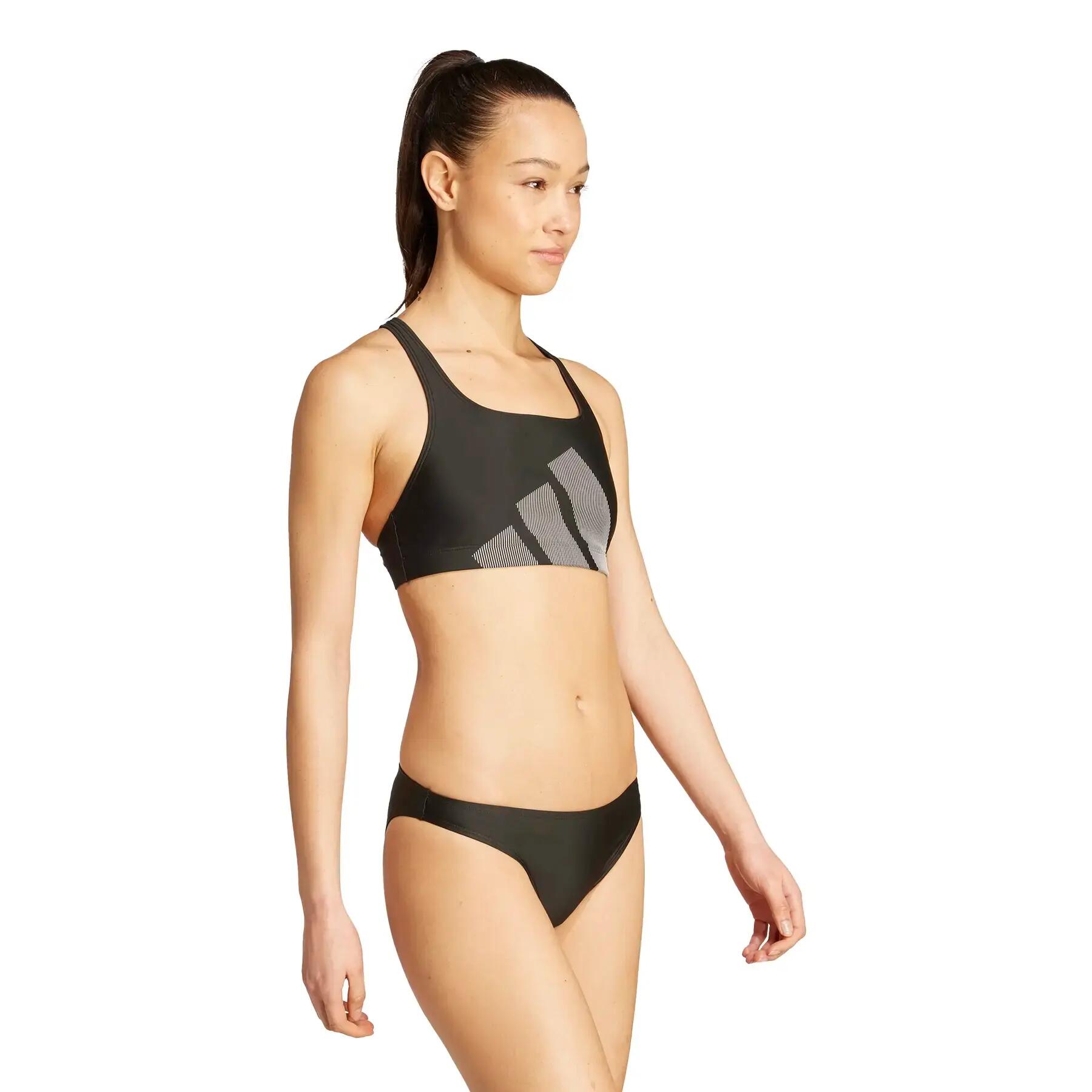 Conjunto de bikini con espalda de tirantes cruzados Big Bars 6/8