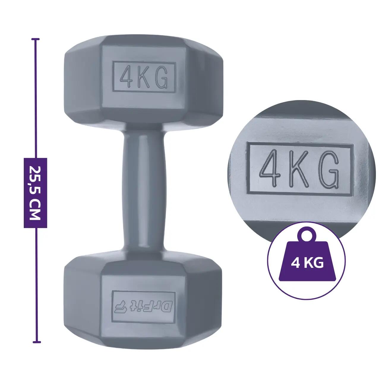 Hantle Heksagonalne Zestaw 2 szt. Ciężarki do Ćwiczeń DrFit 2/5