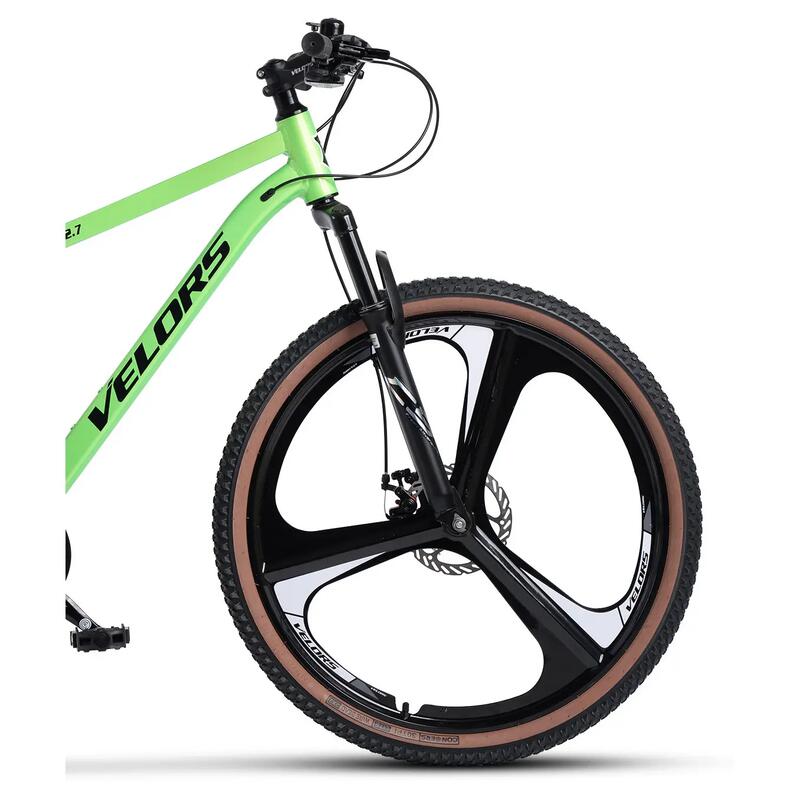 Bicicletă MTB semi-rigidă Power 21v Verde/Negru