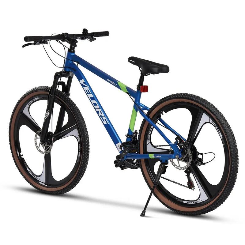 Bicicletă MTB semi-rigidă Power 21v Albastru/Verde