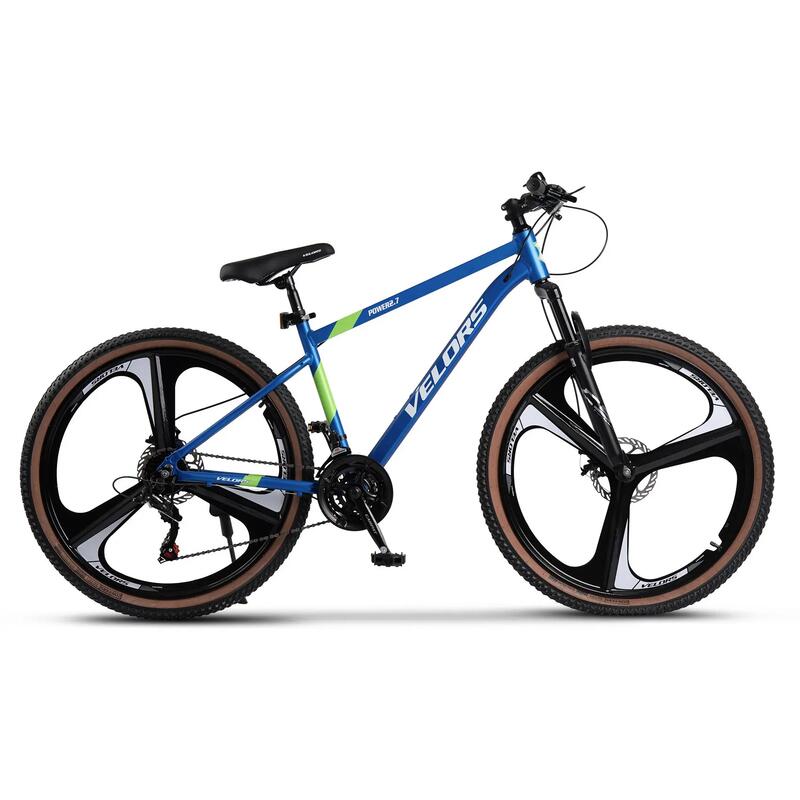 Bicicletă MTB semi-rigidă Power 21v Albastru/Verde