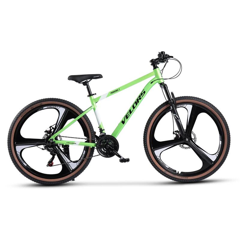 Bicicletă MTB semi-rigidă Power 21v Verde/Negru