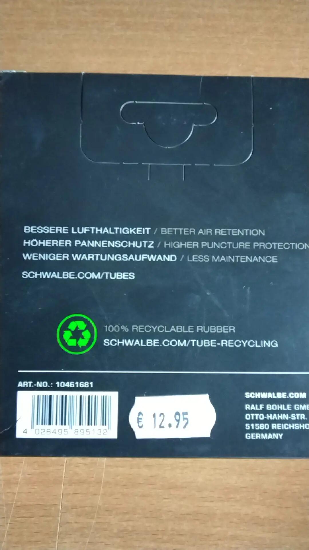 Schwalbe binnenband DV17AP Air Plus 28x1.40/1.75 inch 37/47-622/635 DV 40mm 7/7