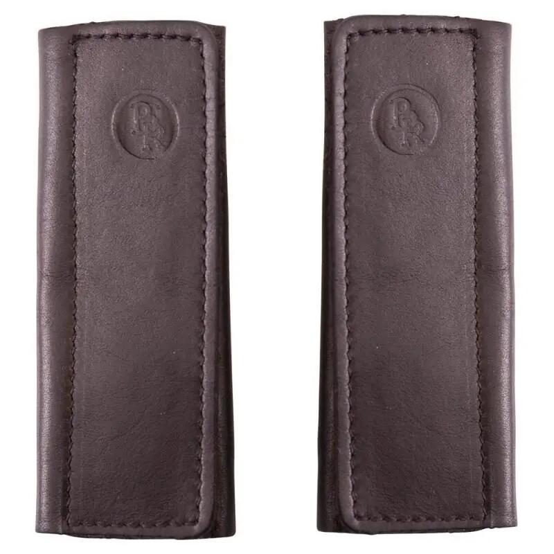 Steigbügelriemenüberzug für Pferde aus Klettverschluss Leder BR Equitation 2/2