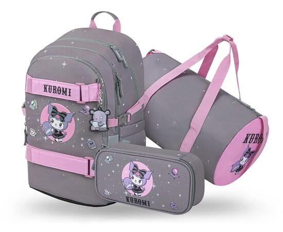 Skate Kuromi Grey Schulrucksack-Set 3tlg.