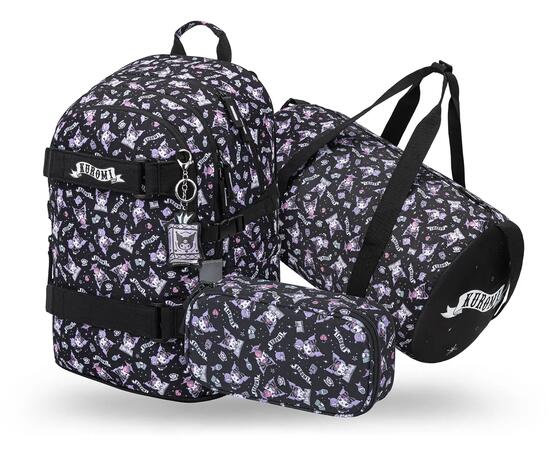 Skate Kuromi Grey Schulrucksack-Set 3tlg.