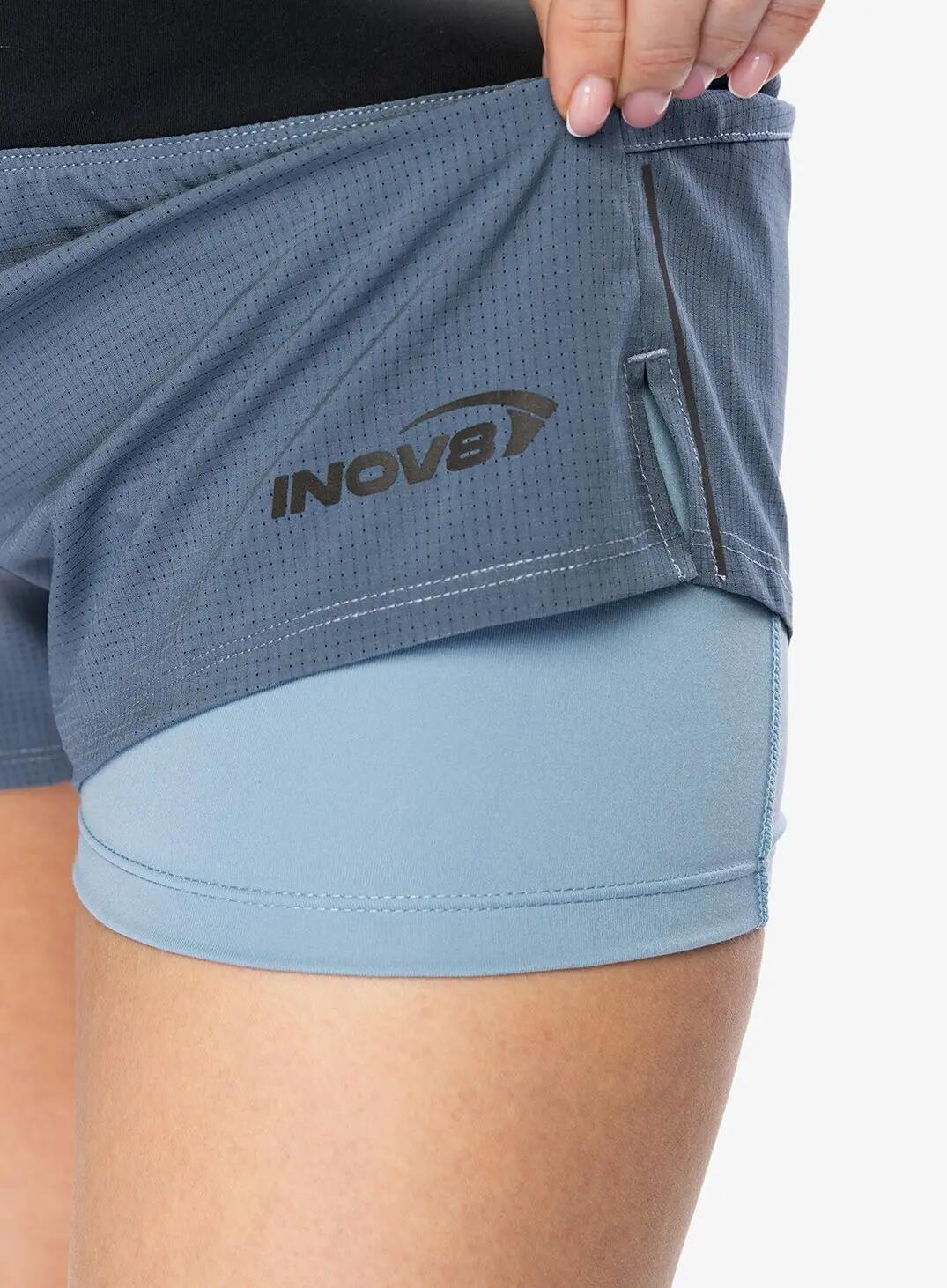 Spodenki do biegania damskie Inov-8 Trailfly Ultra 3 2in1 Short 6/7