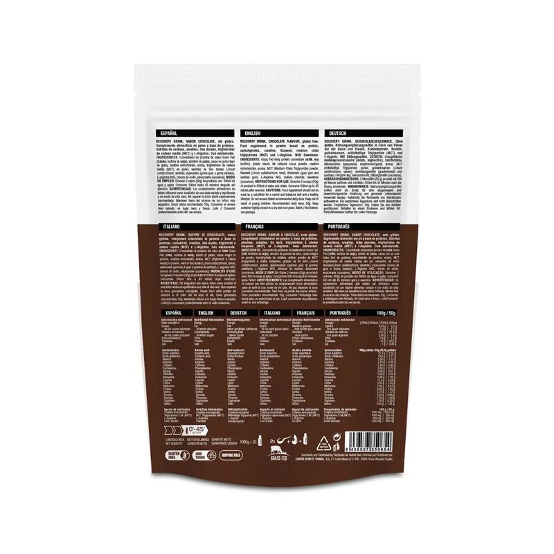Plic pudra recuperare - recovery drink - capsuni - 500gr