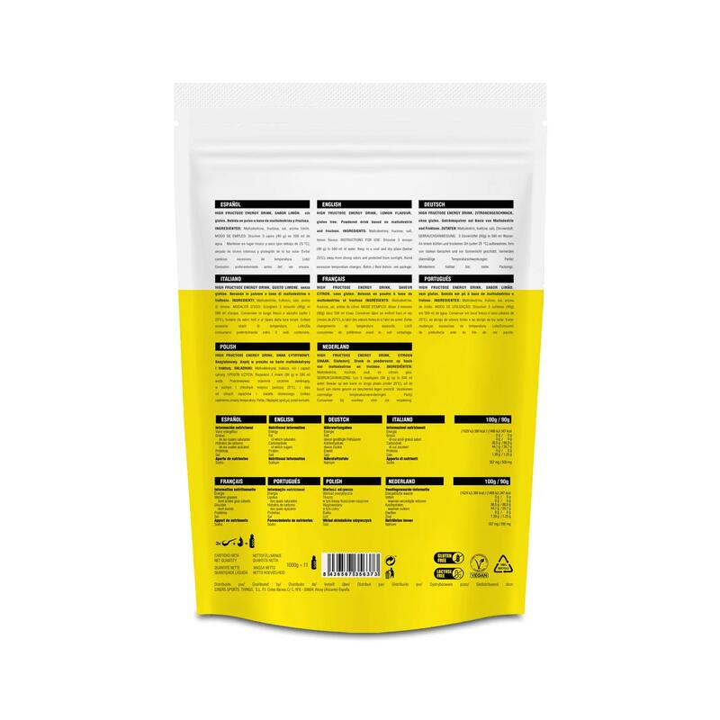 Plic pudra energie - High Fructose Energy Drink - soft lemon- 1kg