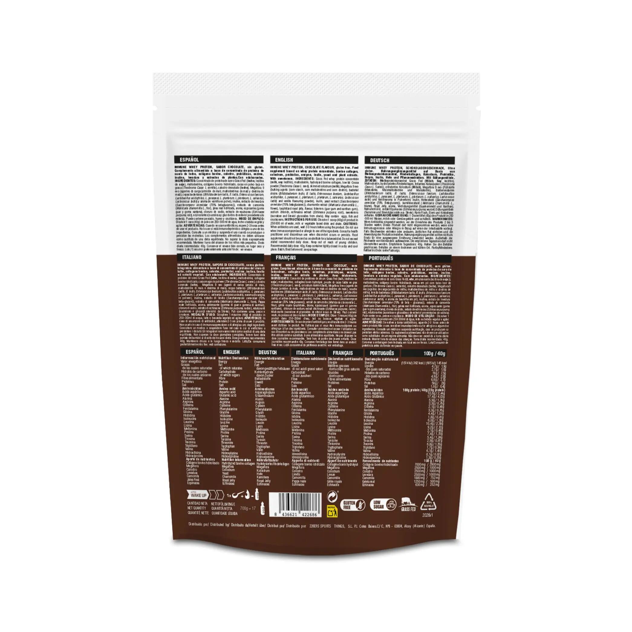 IMMUNE WHEY PROTEIN 700g CHOCOLATE 6/6
