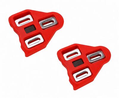 Tacchette Tecora e Asista per pedali Look rosse gioco ~9°.