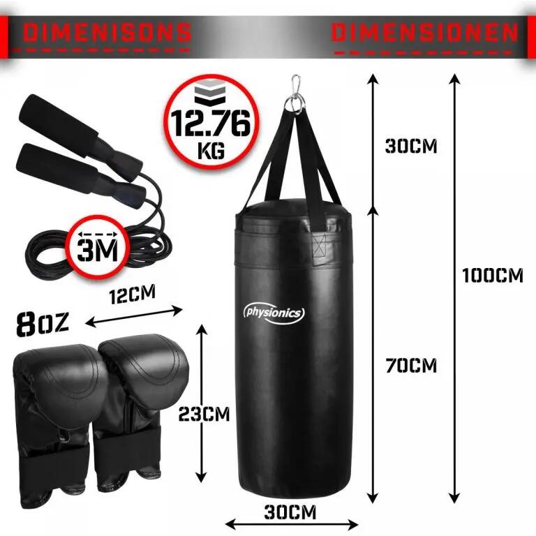 Set manusi box + sac box copii, Physionics