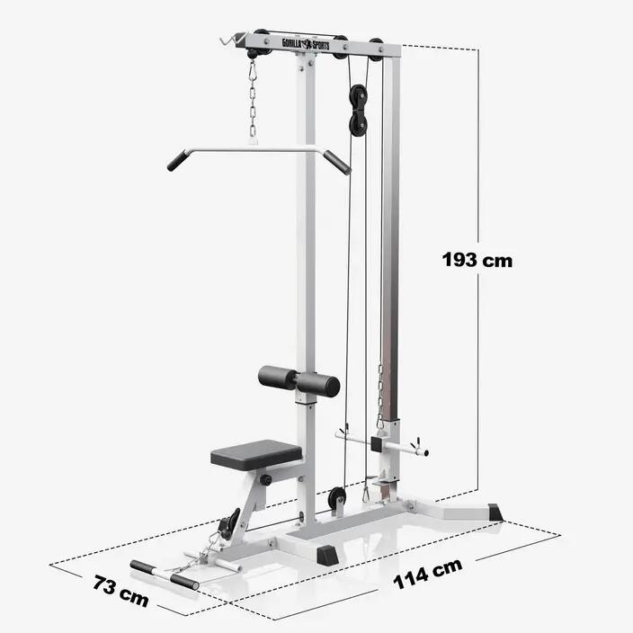 Wyciąg do ćwiczeń górny i dolny z siedziskiem Gorilla Sports 4/7