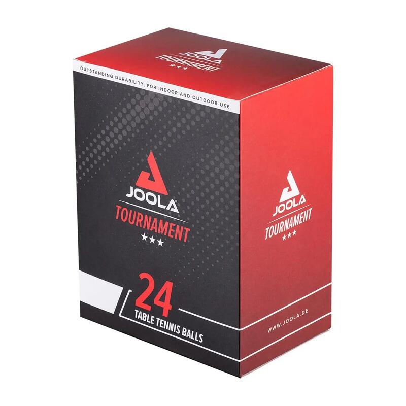 Mingi tenis de masă Joola Tournament *** 40+ ABS - set 24 buc, alb