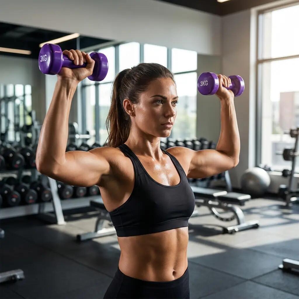 Vinyl Kurzhantel Set mit 3 Hantelpaaren für Krafttraining und Fitness 3/3