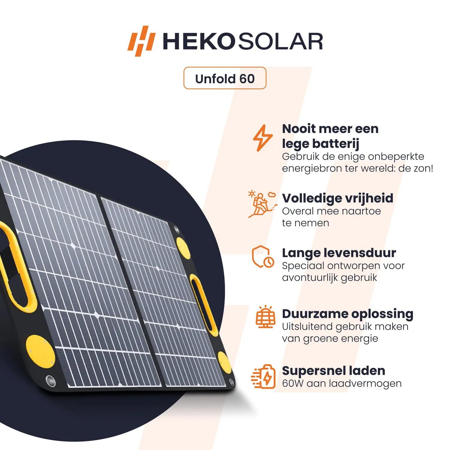 Portable Solar Panel Unfold 60 3/15
