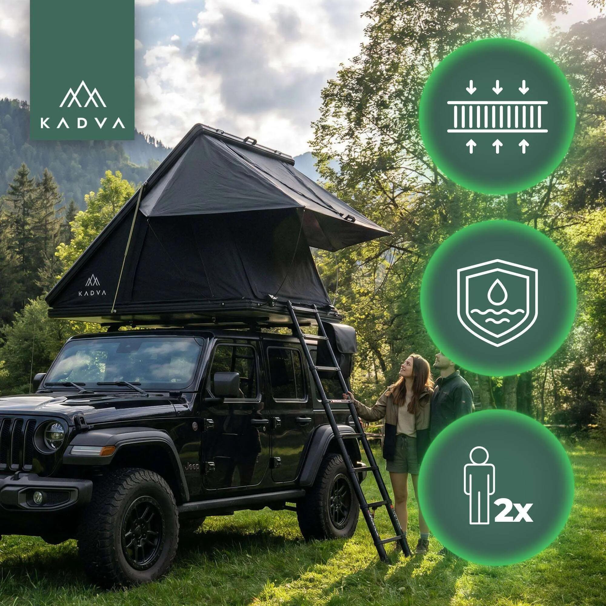 Tenda da tetto per 2 persone Kadva Razor 3/8