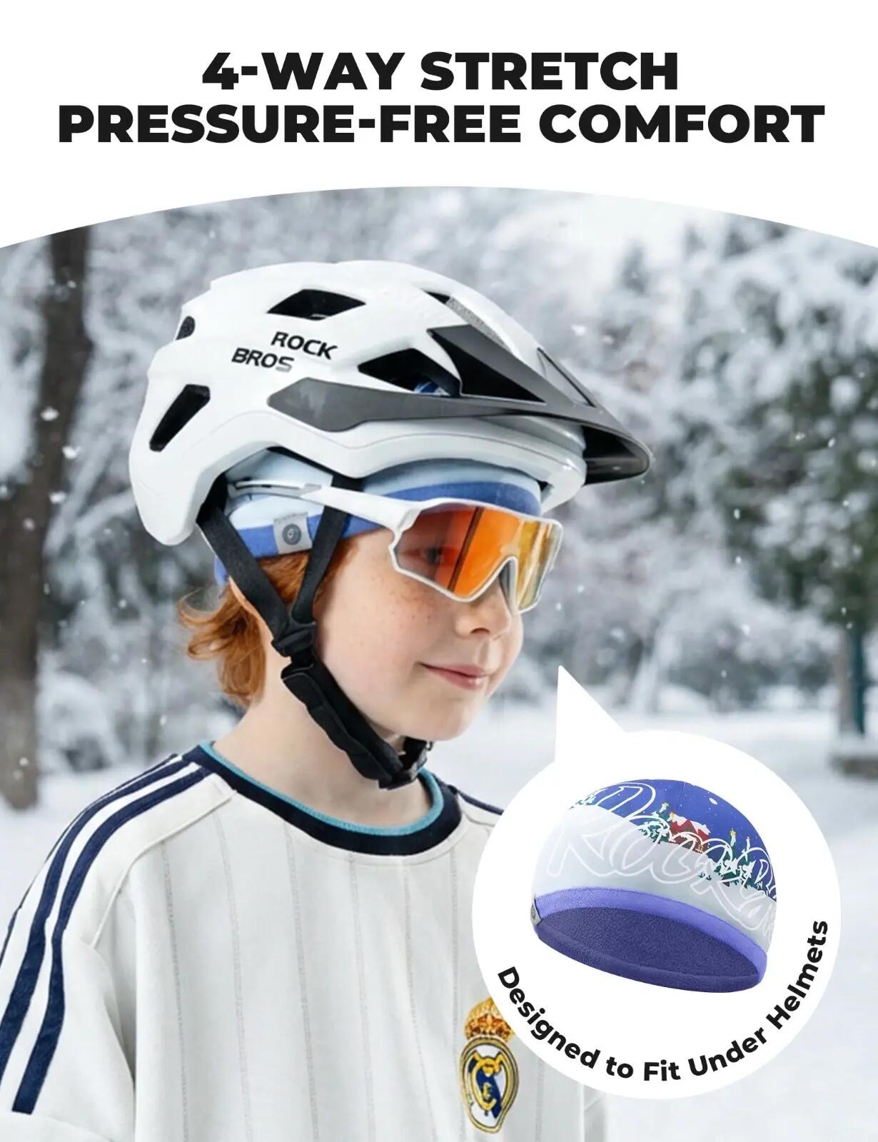 ROCKBROS Kinder Fahrradmütze Winddicht 4/6