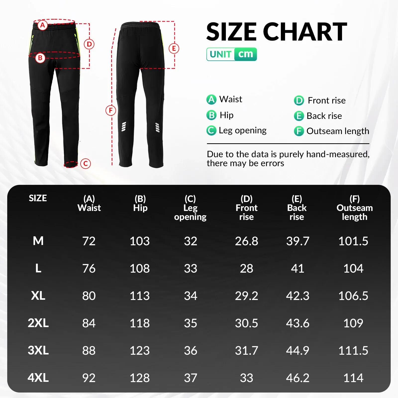 ROCKBROS Winter Radhose Herren Winddicht Lang Fahrradhose 6/6