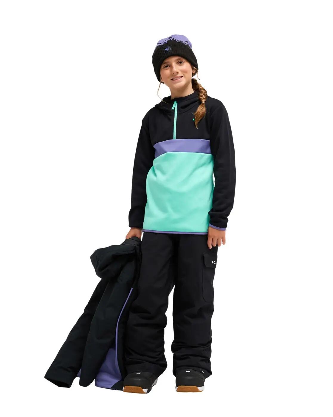 Pantalon de snow technique BANKY ICE 10K Noir Fille 3/4