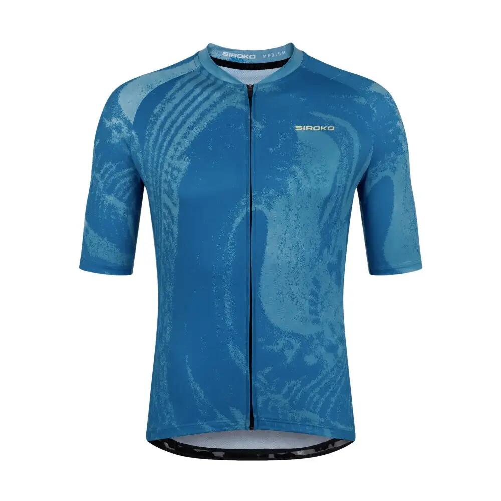Maillot biodegradable hombre ciclismo Bio NRC Blue Azul 6/8