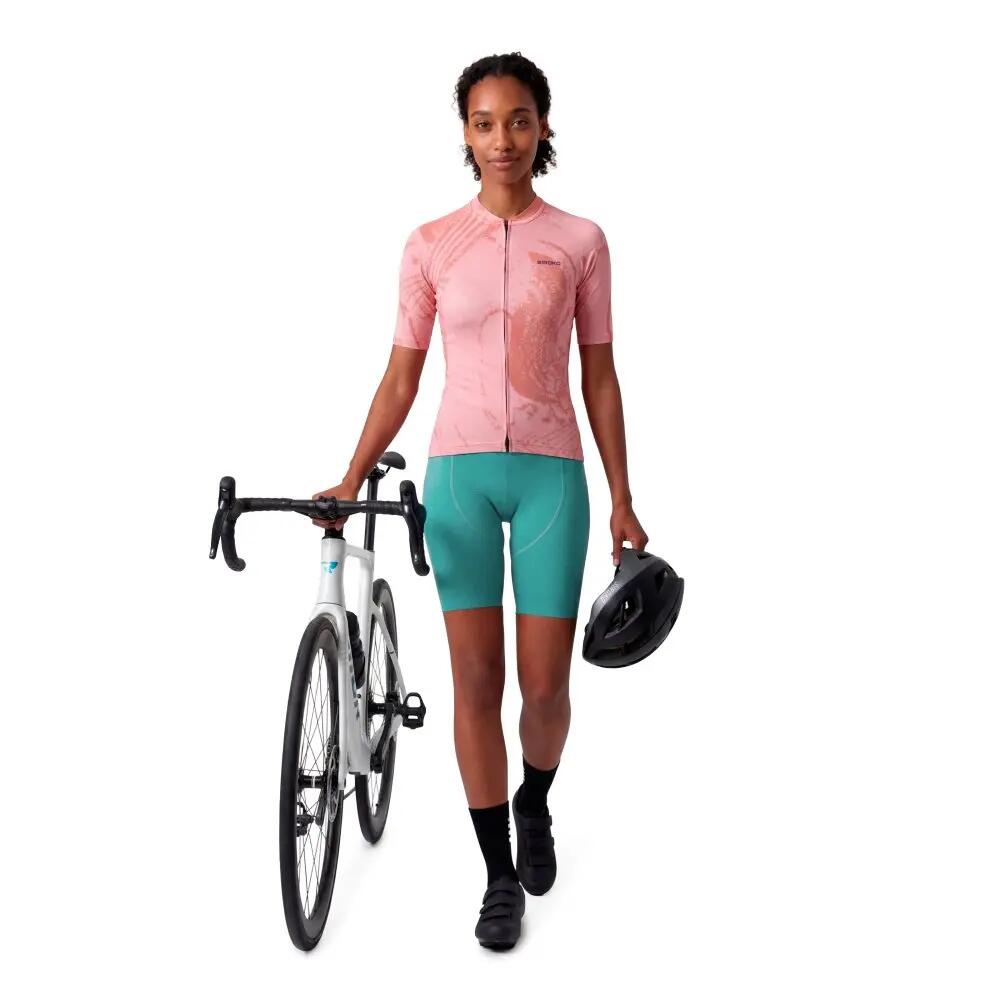 Maillot biodegradable mujer ciclismo Bio-W NRC Coral Coral 3/8