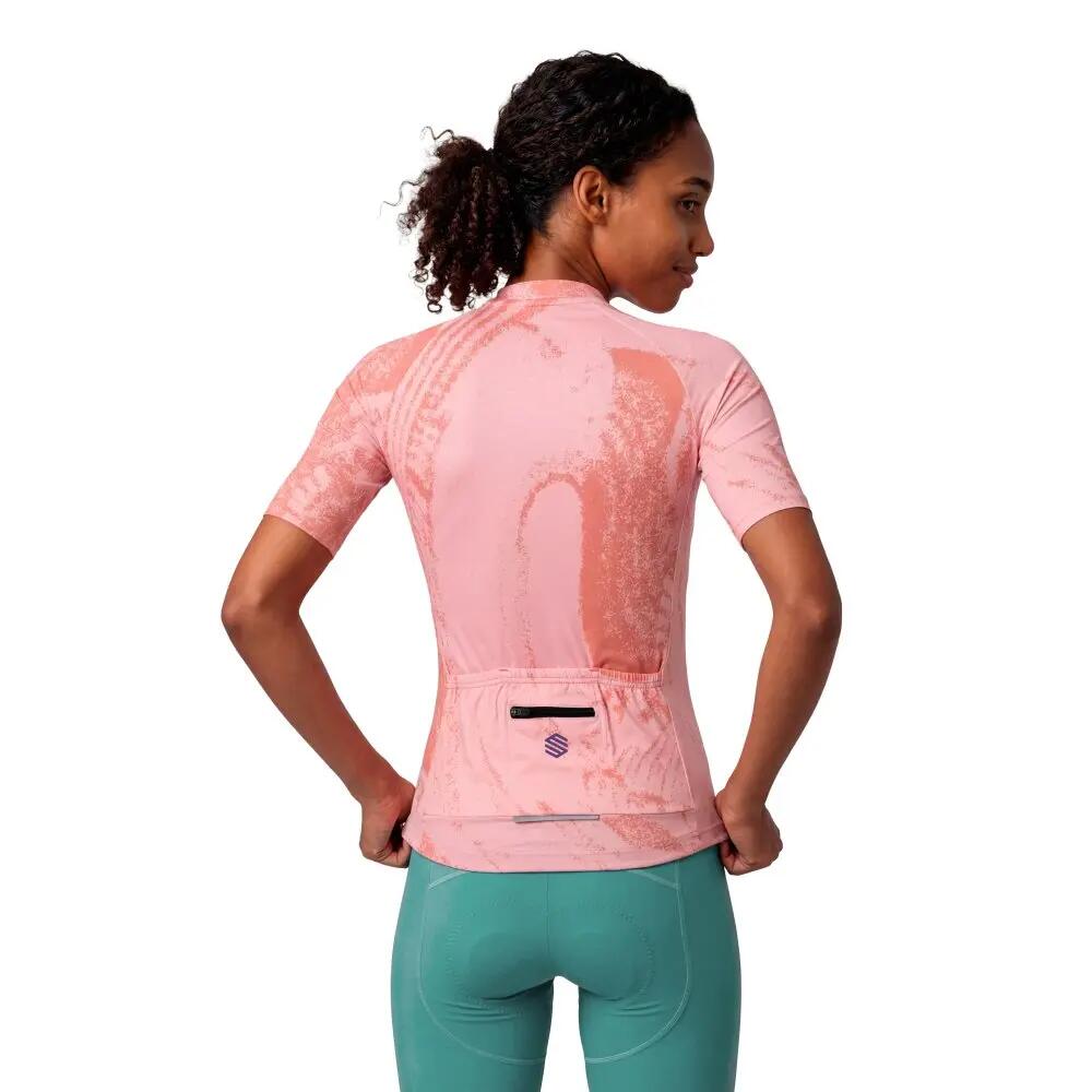 Maillot biodegradable mujer ciclismo Bio-W NRC Coral Coral 2/8