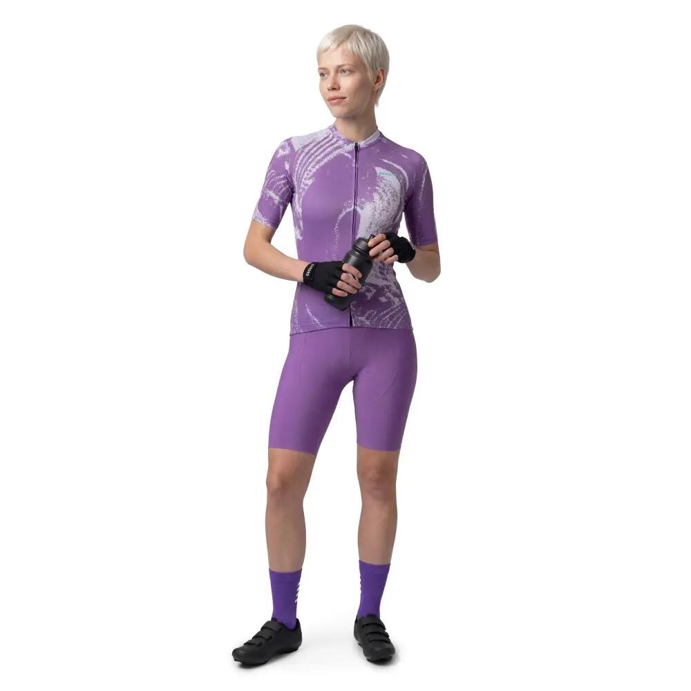 Maillot biodegradable mujer ciclismo Bio-W NRC Purple Morado 3/8