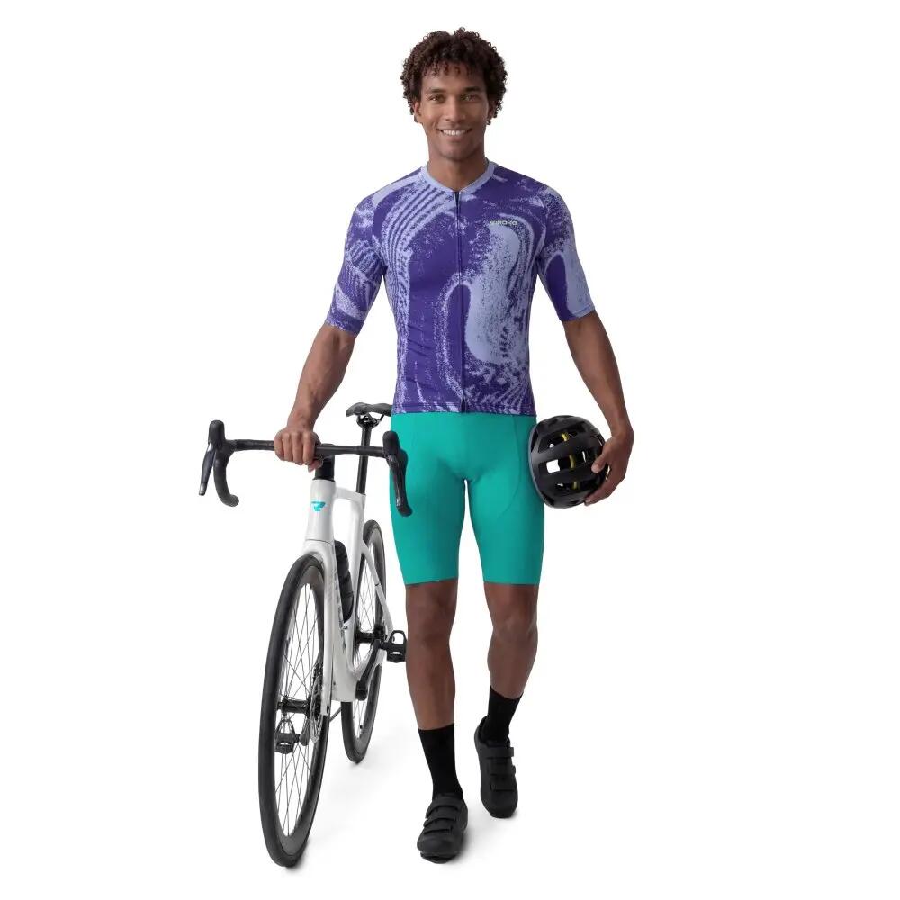 Heren Fietsen wielershirt Bio NRC Purple Paars 3/8