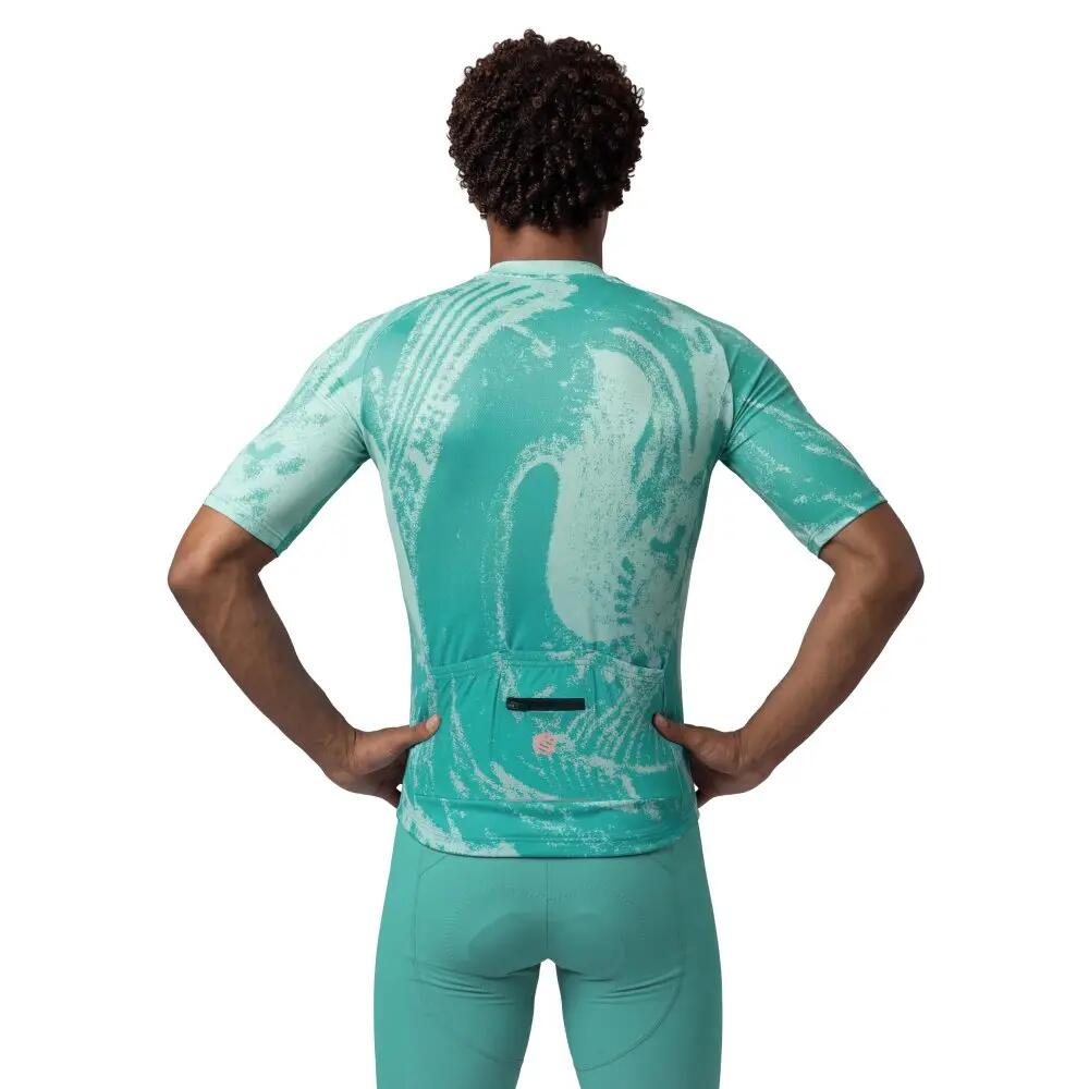 Maillot biodegradable hombre ciclismo Bio NRC Green Verde 2/8